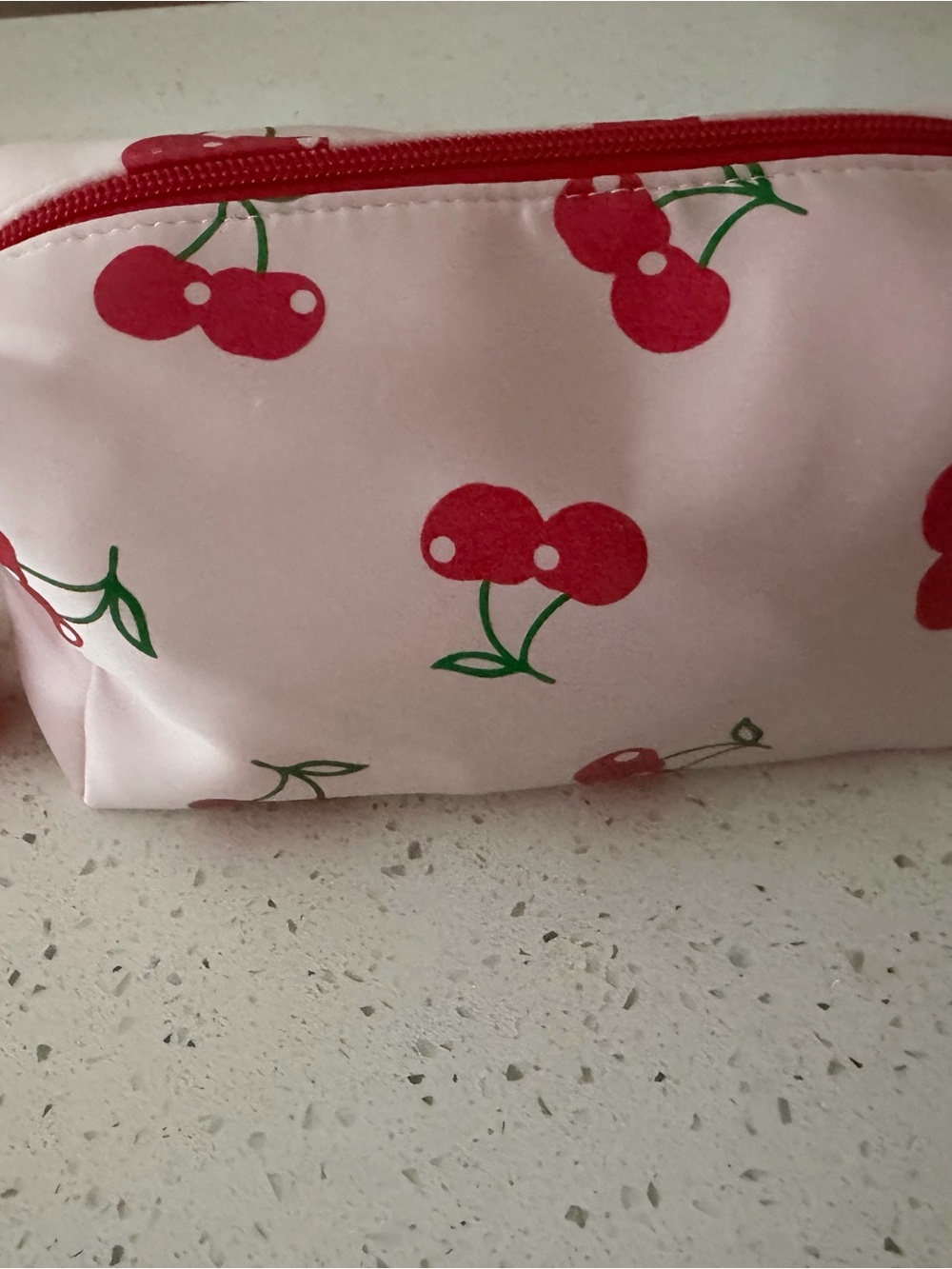 Pink Cherry Print makeup bag pouch bag  Brand Unknown